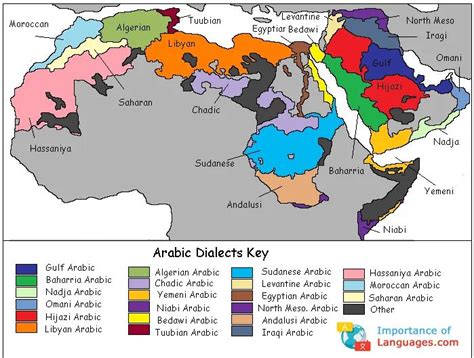 World Arabic Language Dialects - View Arabic Dialect Map | Arabic ...