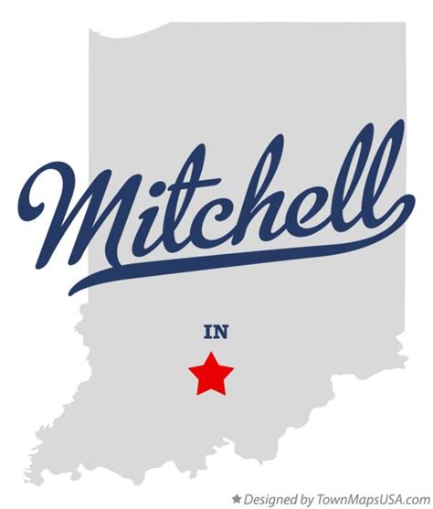 Mitchell Indiana Map | Zip Code Map