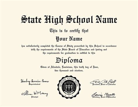 US High School Diploma Style 4 | Buy Diploma Online