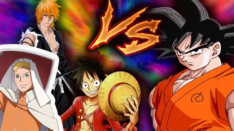 Goku Luffy Naruto And Bleach