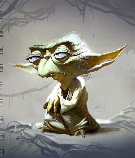 ArtStation - Master YOda fanart caricature