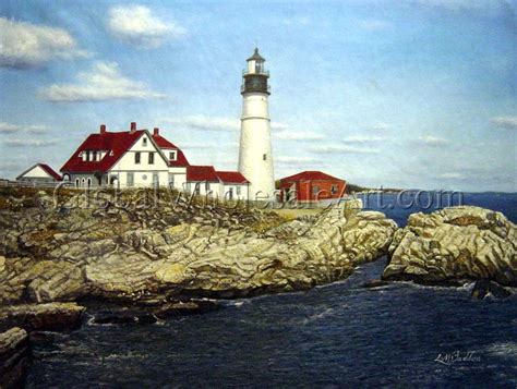 Maine Lighthouse - Oil Paintings on Canvas