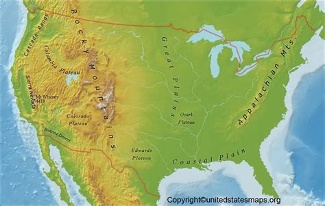 US Map Rocky Mountains | United States Rocky Mountains Map