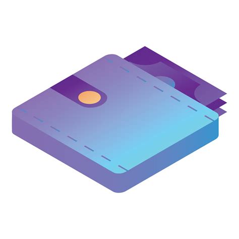 Money wallet icon, isometric style 15384288 Vector Art at Vecteezy