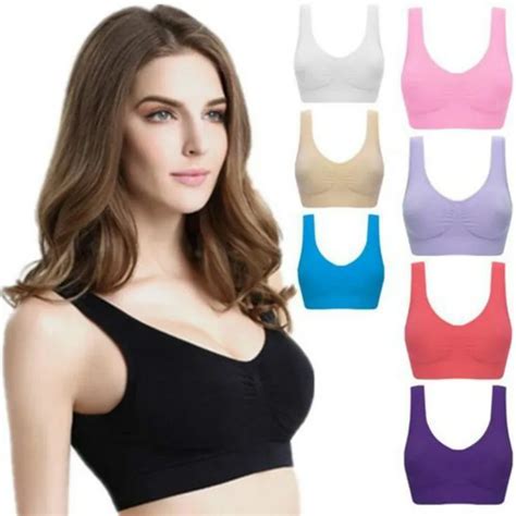 iMucci Womens Bra Vest Underwear Padded Crop Tops Underwear 8 Colors No ...