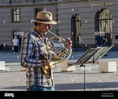 French horn playing hi-res stock photography and images - Alamy