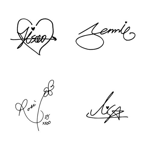 BLACKPINK signatures - - - - - - #blackpink #signature #blink #lfl #l4l ...