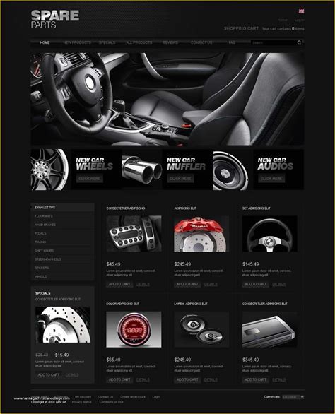 Auto Parts Website Template Free Of Auto Parts Os Merce Templates ...