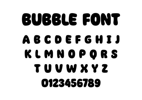 Bubble Font Bold Handwritten Font Smooth Font (Instant Download) - Etsy