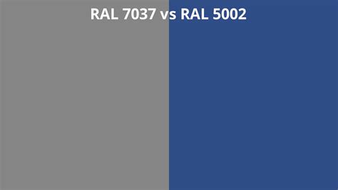 RAL 7037 vs 5002 | RAL colour chart UK