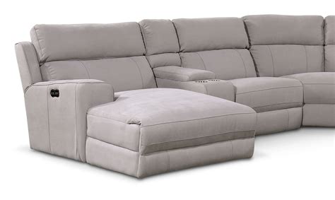 Newport 6-Piece Power Reclining Sectional with Left-Facing Chaise and 1 ...