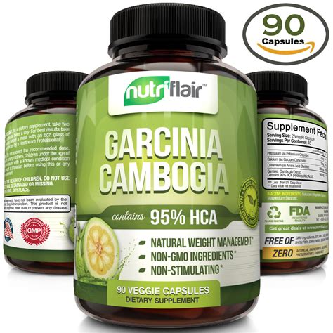 Pure Garcinia Cambogia Extract 95% HCA Diet Pills Burn Fat Natural ...