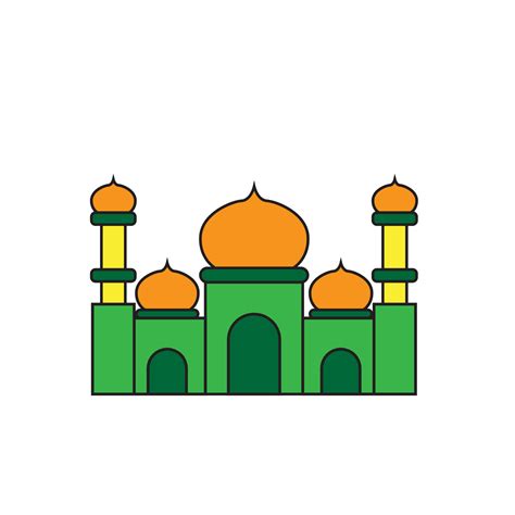 diseño de ilustración de mezquita a todo color. 5730207 Vector en Vecteezy