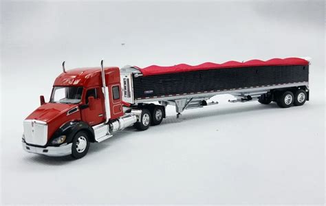 Toys & Hobbies 1/64 DCP Kenworth T680 High Roof w/Tautliner Spread Axle ...