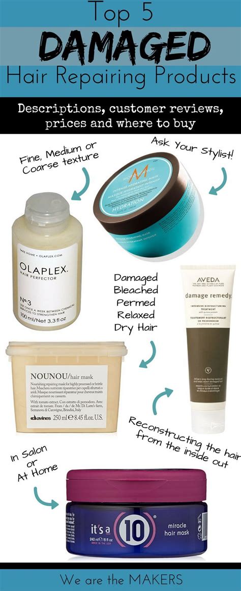 Top 5 Damaged Hair Repair Products >> We are the MAKERS | Damaged hair ...