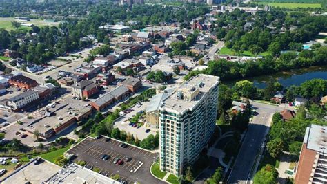 Aerial View of Milton, Ontario, Canada on Fine Morning Stock Image ...