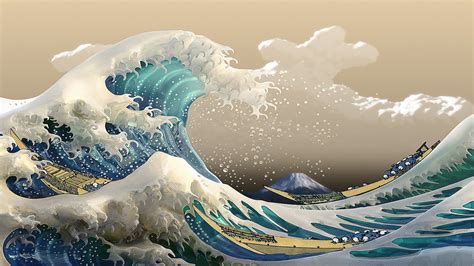 ESTAMPE.......DESIGN.... No Wave, Great Wave Off Kanagawa, Japanese ...