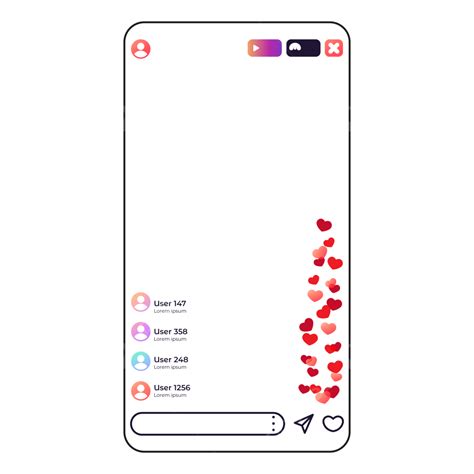 Instagram Live Post Frame Interface Mobile Transparent Background ...