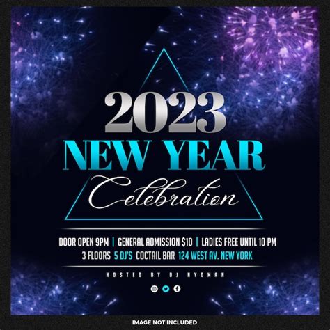 Free PSD | New year celebration party post