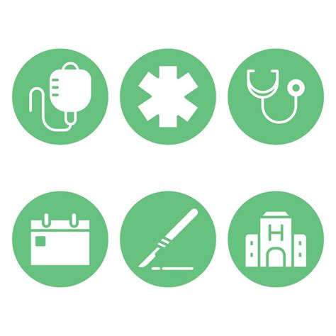 medical icons green color 26752608 Vector Art at Vecteezy