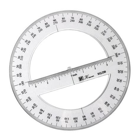 Generic 360 Degree Protractor Arm Ruler Transparent For The @ Best ...