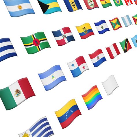 Vector Emoji Flags Americas