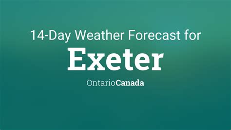 Exeter, Ontario, Canada 14 day weather forecast