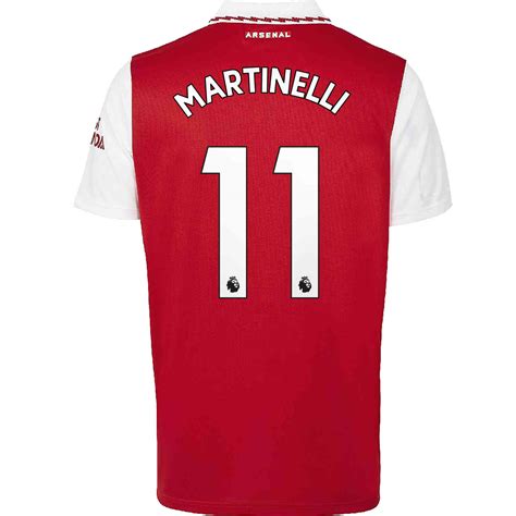 2022/23 adidas Gabriel Martinelli Arsenal Home Jersey - SoccerPro