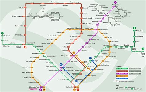 Singapore MRT map | Train map, Singapore map, Map