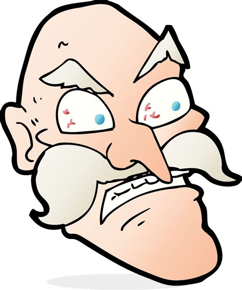 cartoon angry old man 12288943 Vector Art at Vecteezy