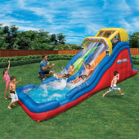 Banzai Double Drop Raceway 2 Lane Slide (outdoor Backyard Summer Spring ...