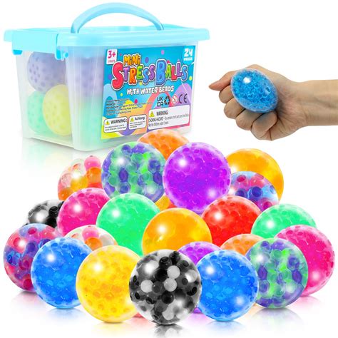 Buy KLT Mini Stress Balls Bulk for Kids - Squishy Toys 24 Pack ...