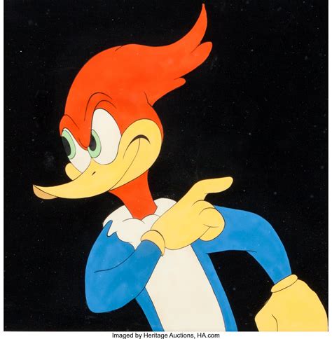 Woody Woodpecker Production Cel (Walter Lantz, 1940s).... Animation ...