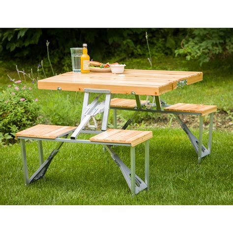 Lifetime 6 ft. Folding Picnic Table with Benches-22119 - The Home Depot