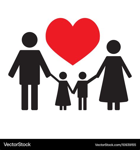 Happy family love Royalty Free Vector Image - VectorStock