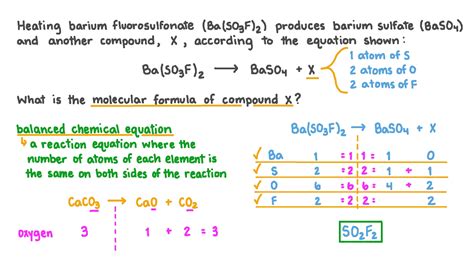 Question Video: Balancing the Equation for the Decomposition of Barium ...