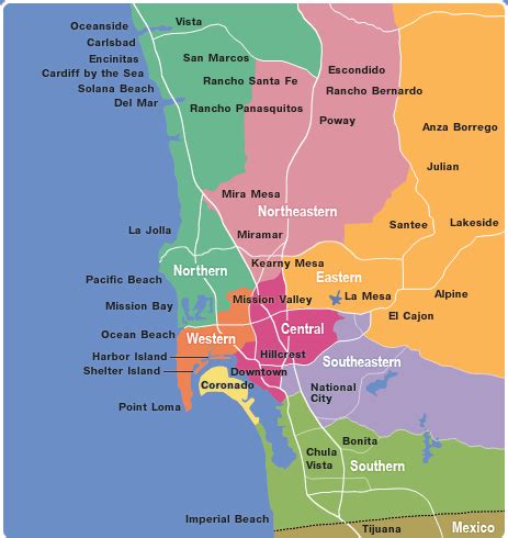 San Diego County Tourist Map - San Diego • mappery