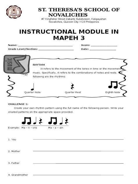 Module in Grade 3 Mapeh