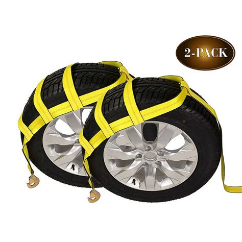 Tow Dolly Basket Straps with Twisted Snap Hooks | 2-Pack | Car Wheel ...