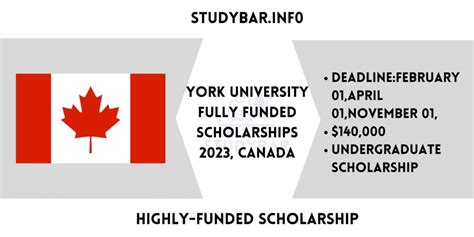 York University Scholarships Fully Funded 2023, Canada - App2zee