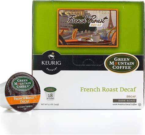 Amazon.com: Green Mountain French Roast Decaf Coffee Keurig K-Cups, 18 ...