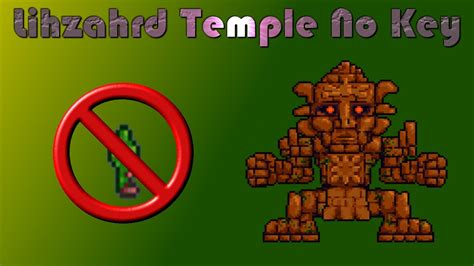 Terraria Tutorial | How To Get Into The Lihzahrd Temple No Key! - YouTube