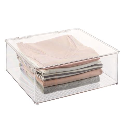 Hinged-Lid Stackable Shirt & Sweater Boxes | The Container Store