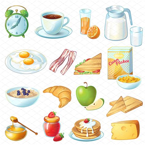 Breakfast Icon Set | Icons ~ Creative Market