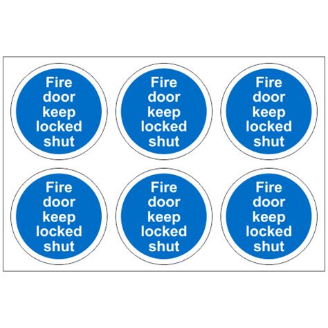 Fire Door Keep Locked Shut Stickers | Fire Door Signs | Safety Signs ...