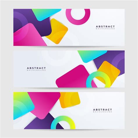 Premium Vector | Modern colorful abstract geometric banner background ...