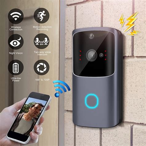 Video Doorbell, 720P WiFi Smart Wireless Doorbell HD Visual Intercom ...