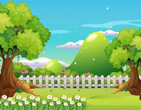 Free Vector | Empty nature outdoor background