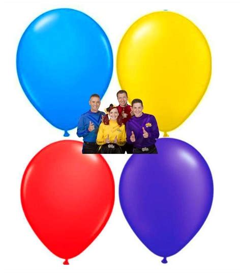 Wiggles Party Balloons Set (16PCE)-Metallic Balloons-Helium QLTY ...