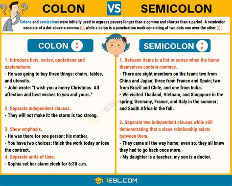 When To Use Whom Colon Vs Semicolon When To Use A Semicolon A Colon ...